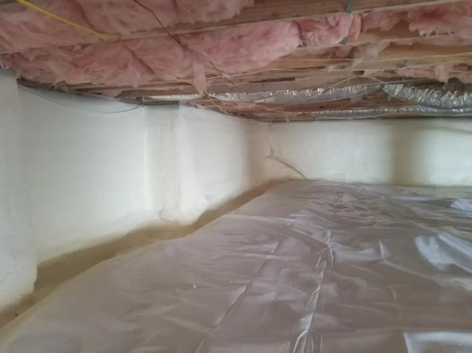 Crawl space encapsulation with closed-cell spray foam for Attic Insulation in Overlea