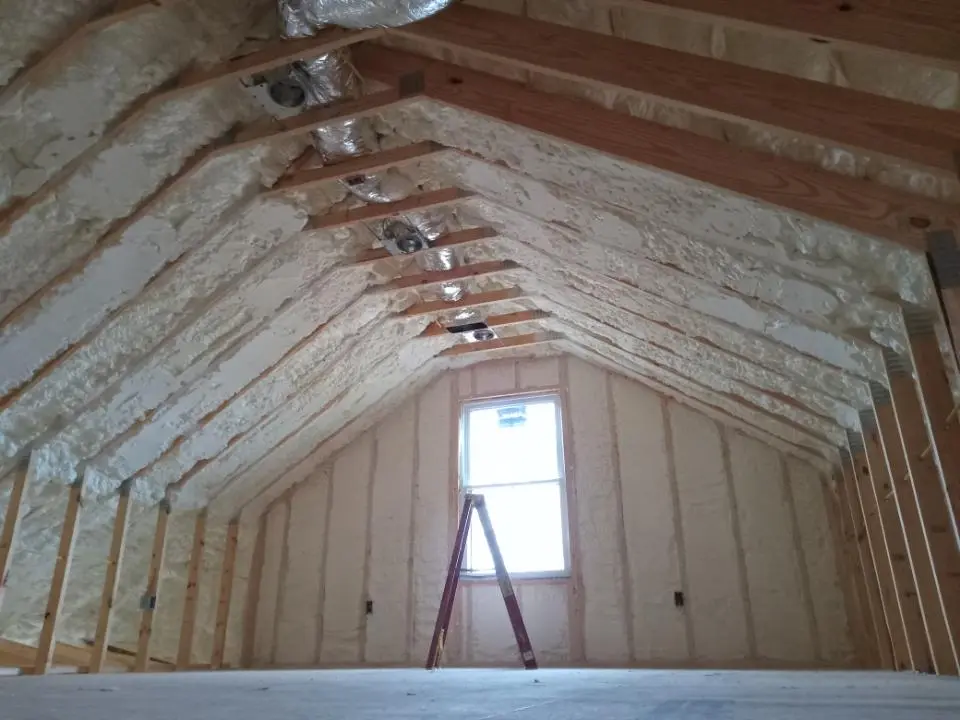 Spray foam roofing application for Crawl Space Insulation project in Overlea
